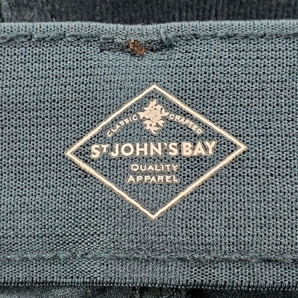 CC - St. John's Bay Straight Leg Corduroy Pants Womens 24W Solid Blue Stretch - Picture 3 of 8